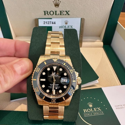 ROLEX SUBMARINER DATE ORO NEGRO